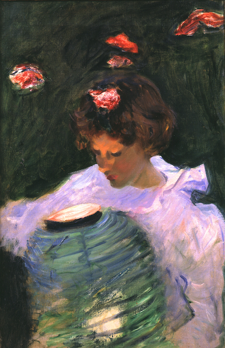 John Singer Sargent (American, 1856–1925). "Study for 'Carnation, Lily, Lily, Rose,'" 1885-6. Oil on canvas. 28 1/2 × 19 1/2 in.